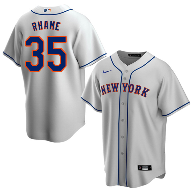 Nike Men #35 Jacob Rhame New York Mets Baseball Jerseys Sale-Gray